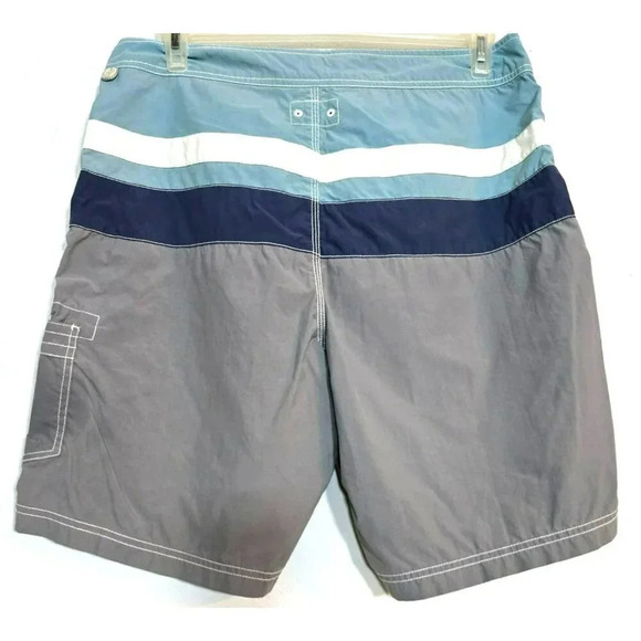 J. Crew Men's Size 35 Nylon Swim Trunks with Drawstring & Pocket - Picture 2 of 11